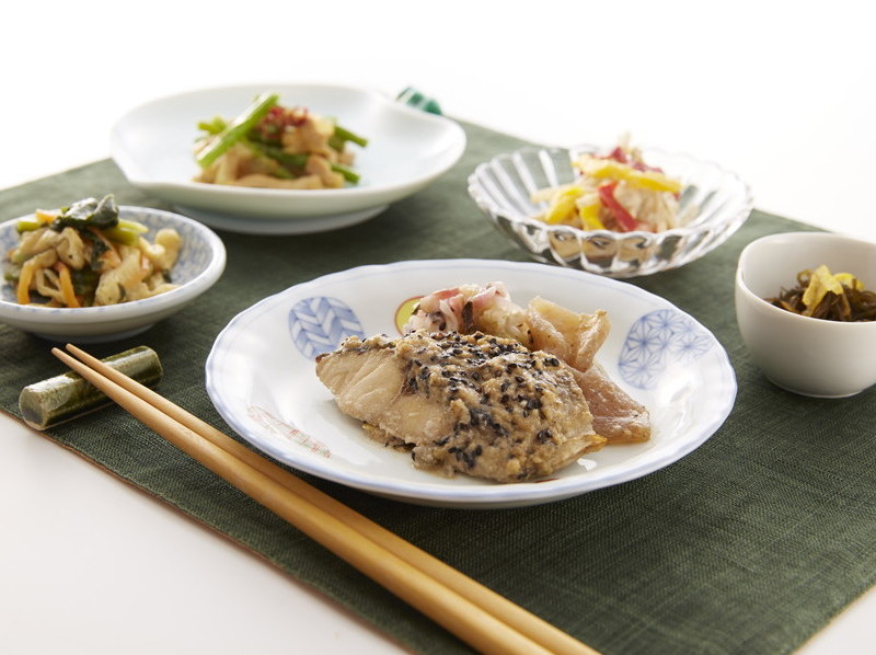 鯵(アジ)の胡麻味噌焼き