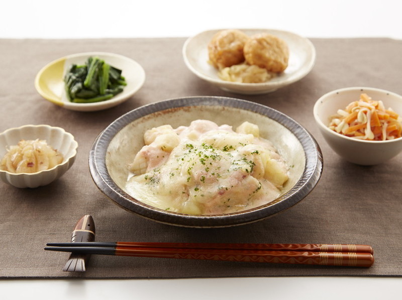 いかとたらこのグラタン風