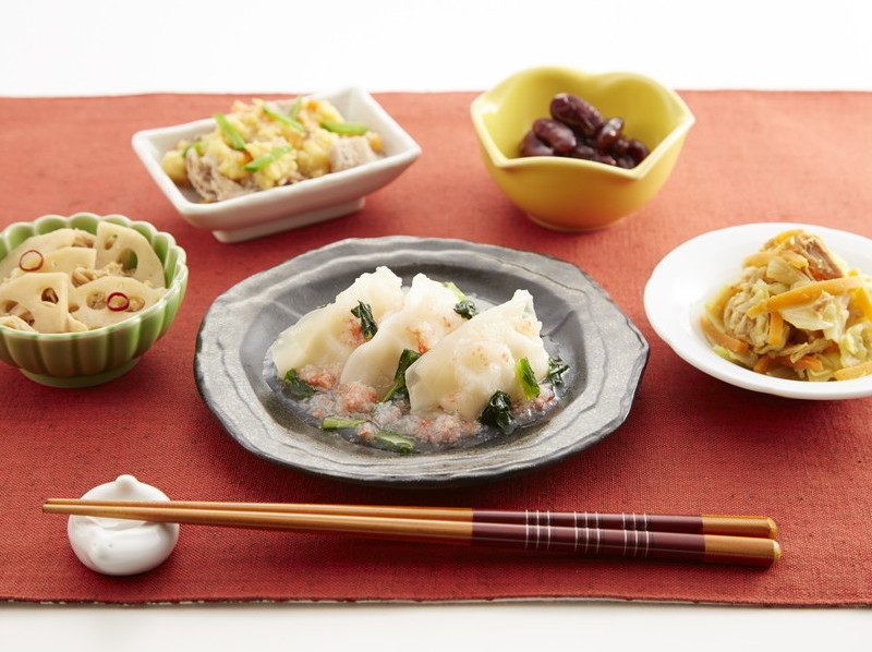 餃子のカニあんかけ