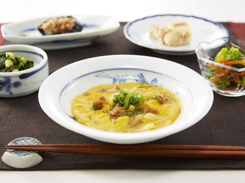 穴子のとろとろ卵とじ